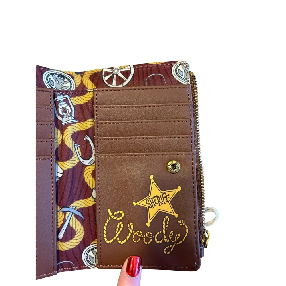 Loungefly Pixar Toy Story Woody Sheriff Flap Wallet NWT‎